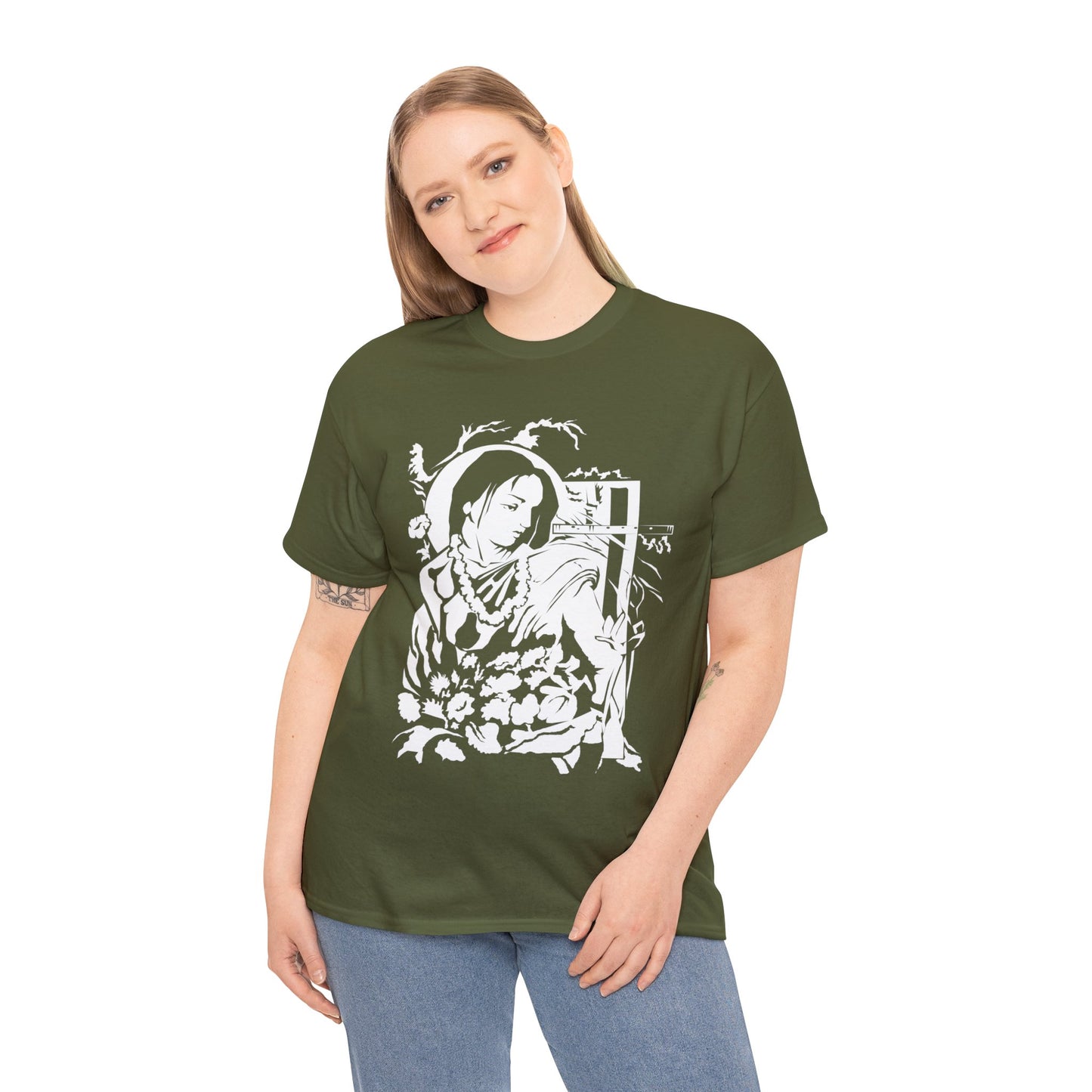 Krishna - God of Compassion - Design on Unisex Heavy Cotton Tee