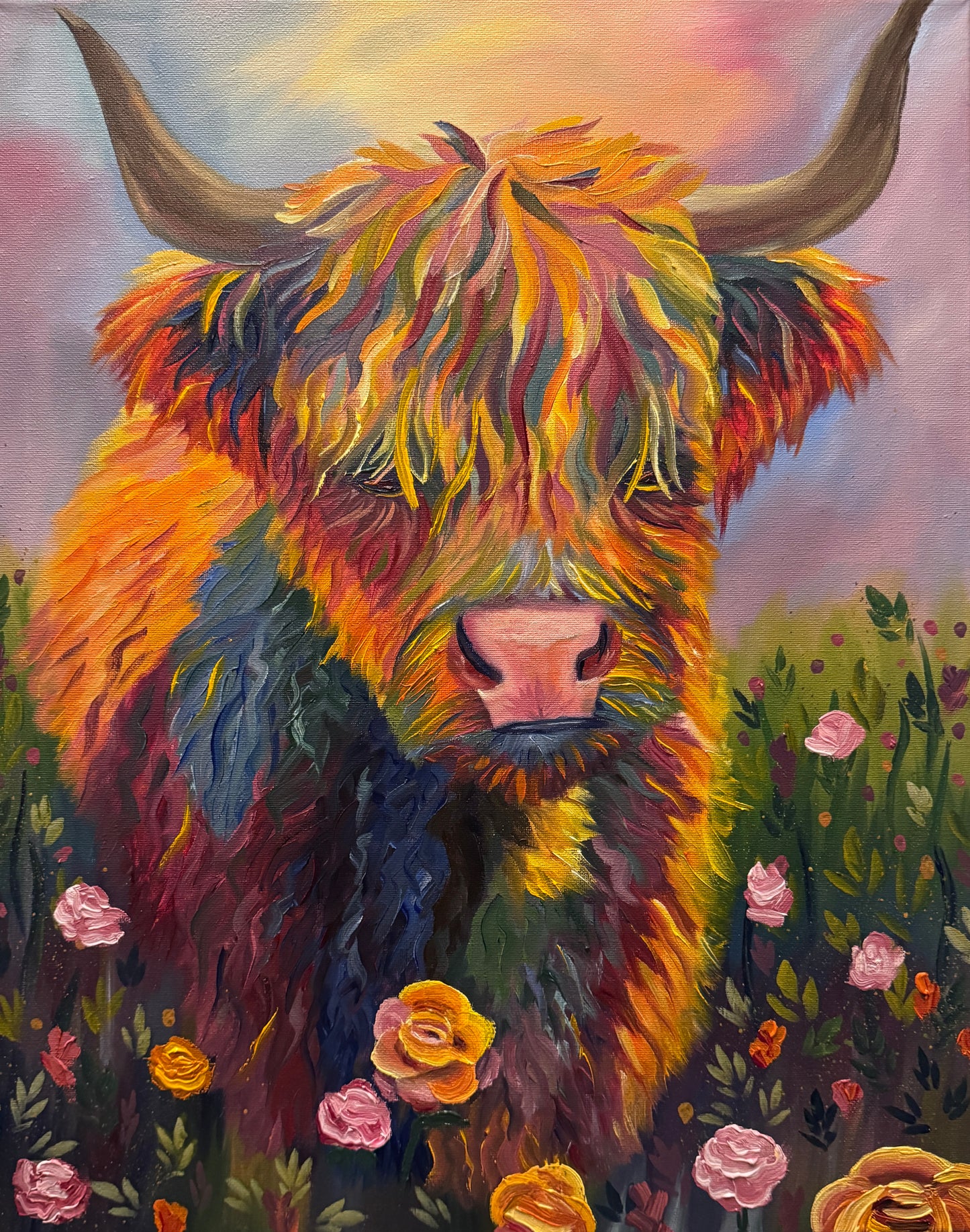 PREORDER: Limited Edition Prints- Rainbow Highland Cow